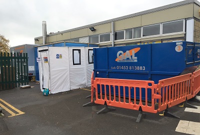Churchdown Parton Manor School, insulation board removal