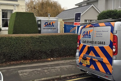 Asbestos pipe removal works