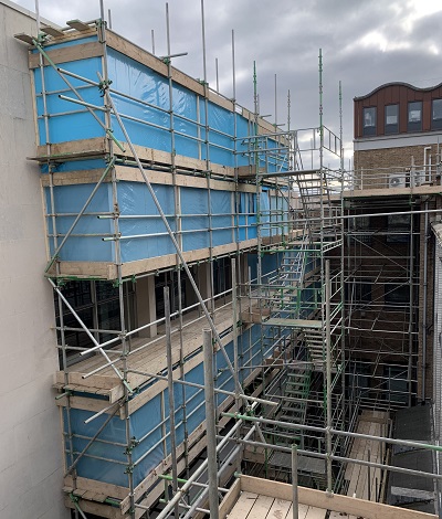Asbestos Enclosure with Scaffolding